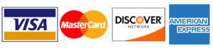 Visa, Mastercard, Discover and American Express